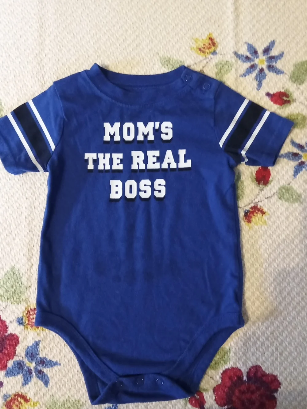 Garanimals Royal Blue Baby Bodysuit with White Lettering